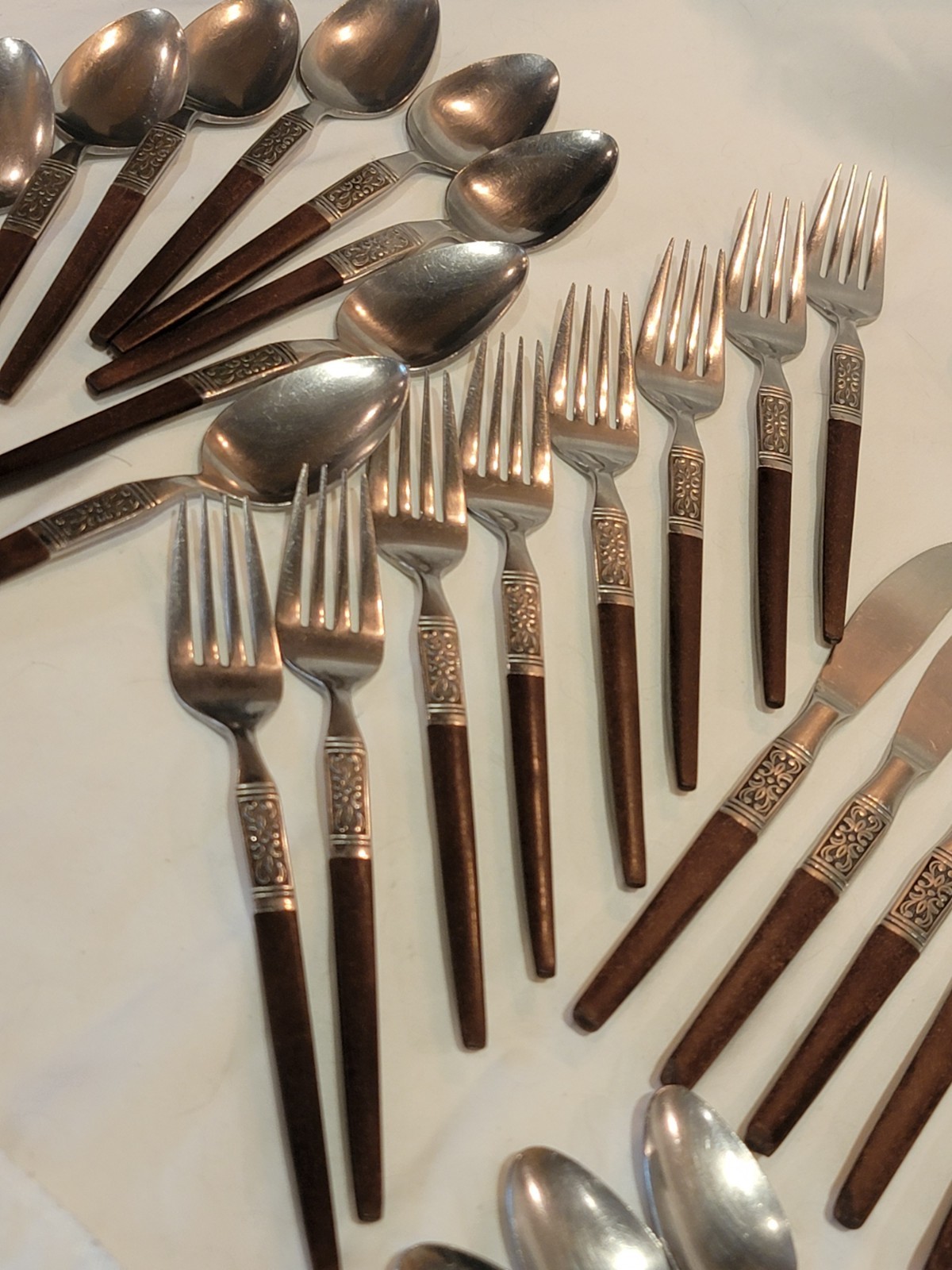 32 pc Interpur Stainless INR19 Japan ~ Danish Modern Flatware