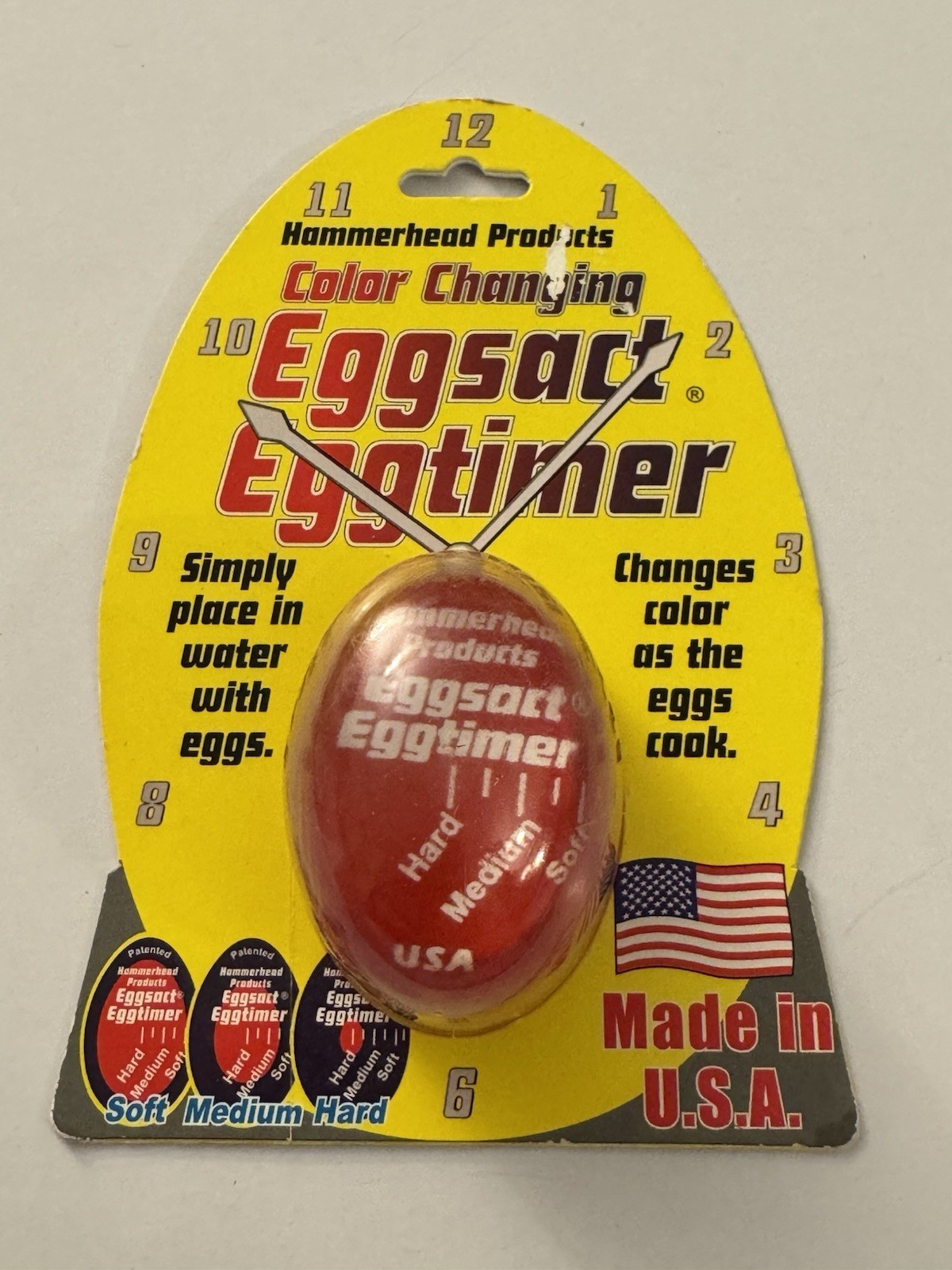 Color Changing Eggsact Eggtimer Mechanical Timer Red Plastic BB25