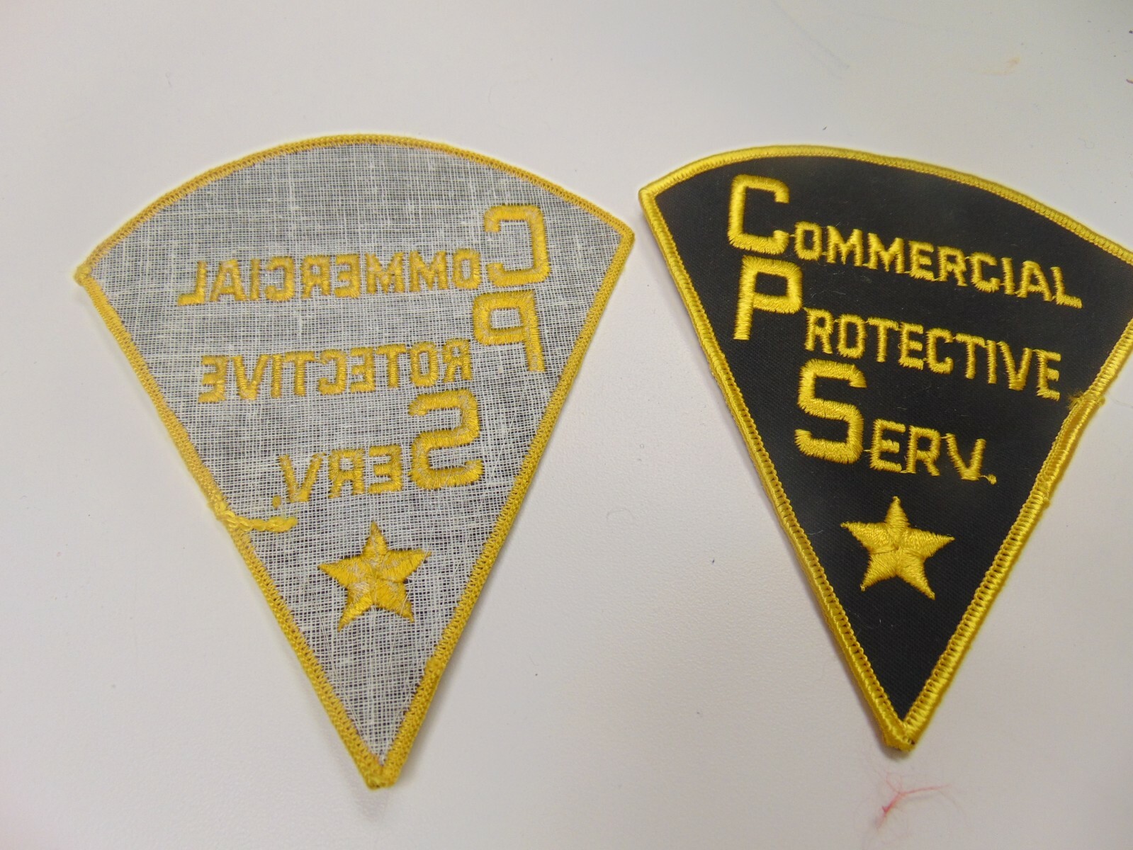 PATCH SEW ON OLDER COMMERCIAL PROTECTIVE SERVICELARGE OVER 6 INCHES