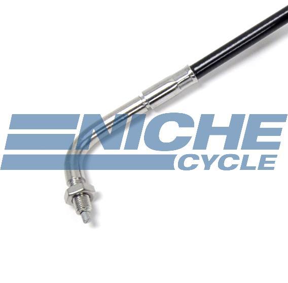 Mikuni VM30 VM32 VM34 Keihin Chrome Elbow Threaded 40" Throttle - Pull Cable