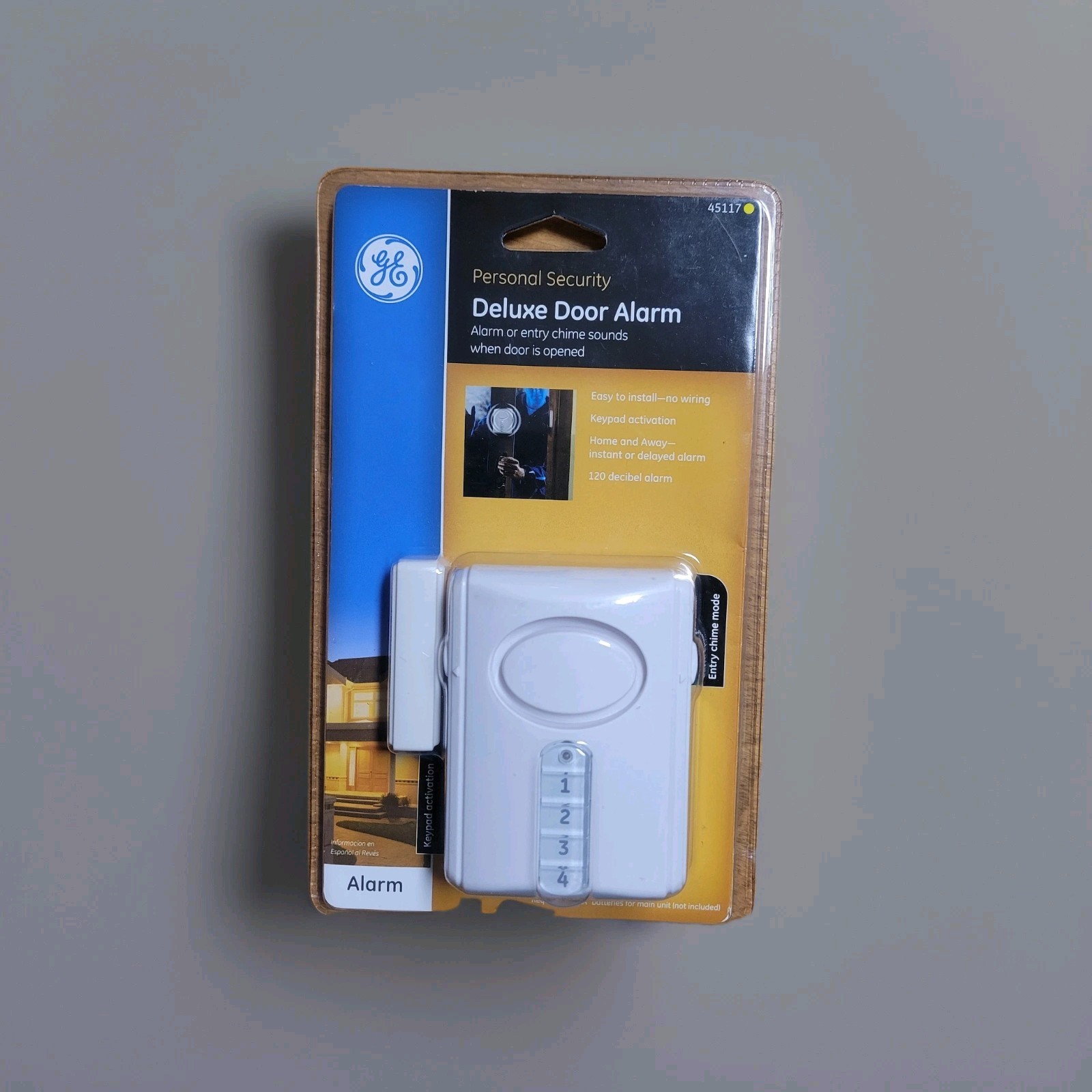 GE Personal Security Deluxe Door Alarm, Factory Sealed Package, Model 45117 New!