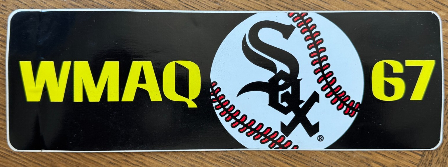 Vintage 1980's CHICAGO WHITE SOX Baseball WMAQ 67 Sports AM Radio Bumper Sticker