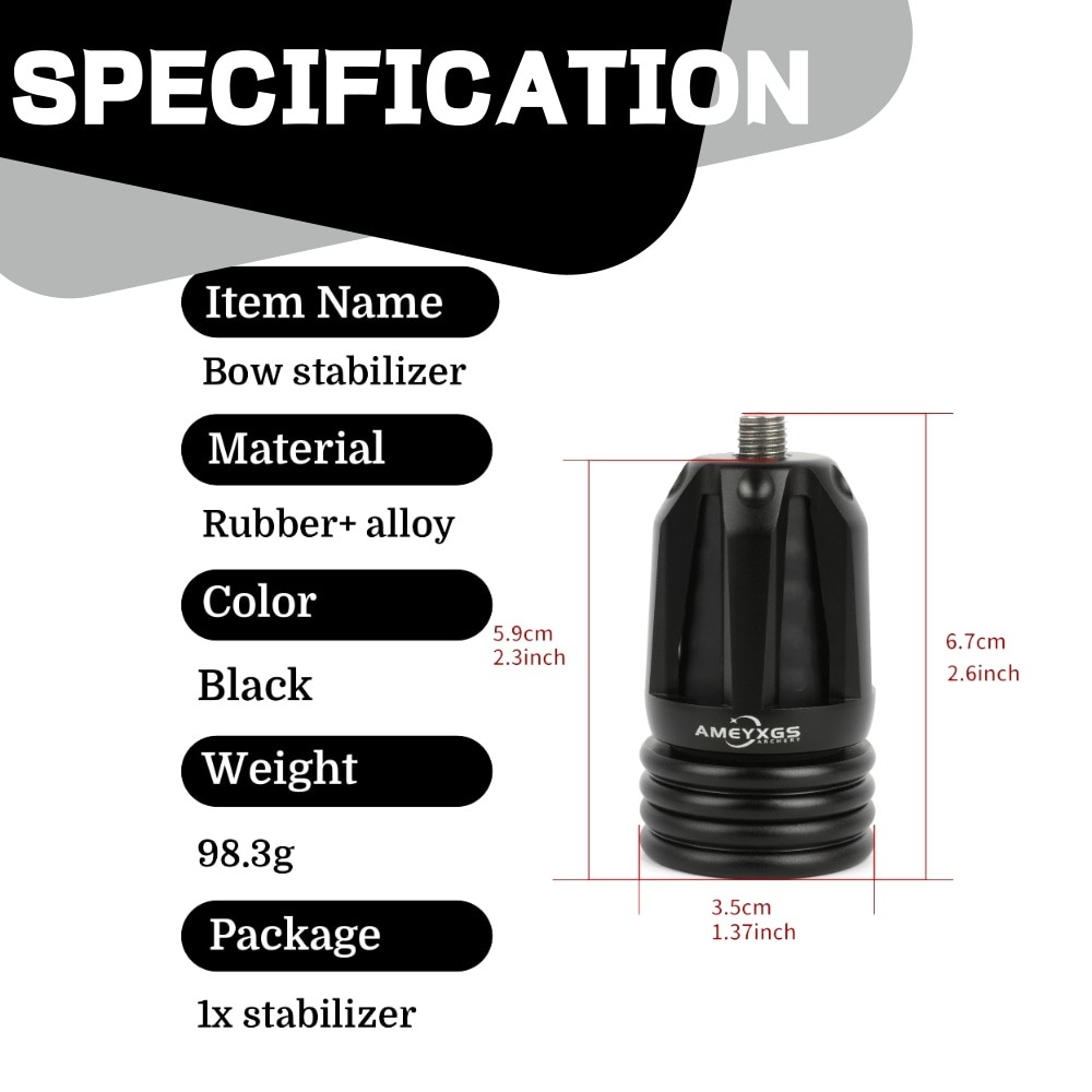 Riser Shock Bow Stabilizer Damper Silencer Absorber Archery Hunting Compound Bow
