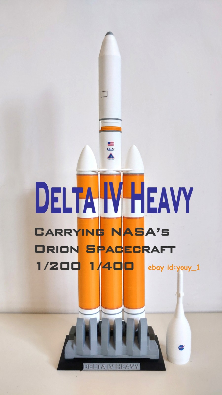 1/400/200 USA ULA Delta IV Delta 4 Heavy Carry Rocket Model Finished Painted Toy