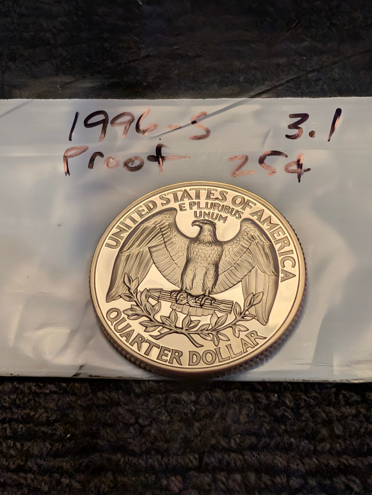 1996-S Proof Washington Quarter ** From Proof Set **