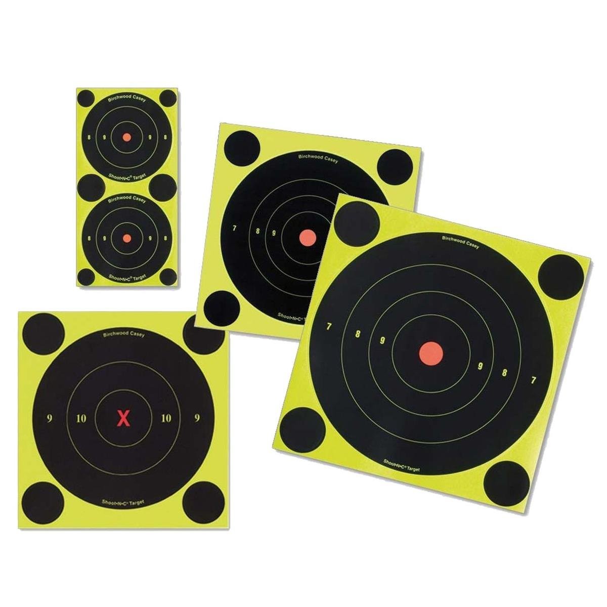 BIRCHWOOD CASEY Shoot-N-C 2" Bull's-Eye Reactive 9 Inch (Pack of 1), multi