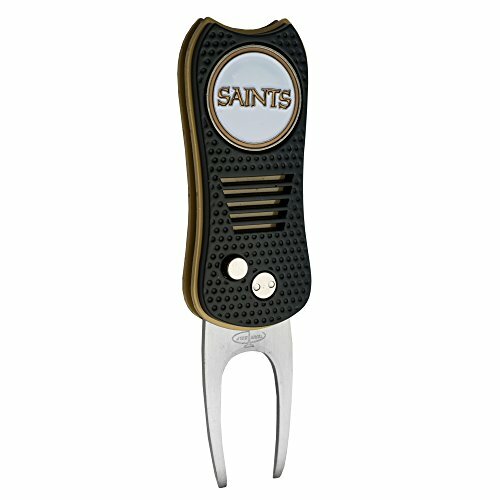 New Orleans Saints Switchblade Divot Tool with ball marker magnet attachment