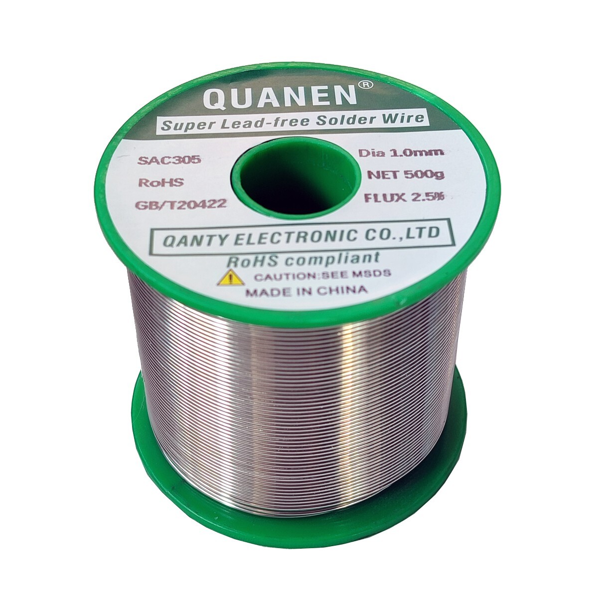 SAC305 Lead Free Silver Rosin Solder Wire Sn96Ag3Cu0.5 Dia1.0mm High Active