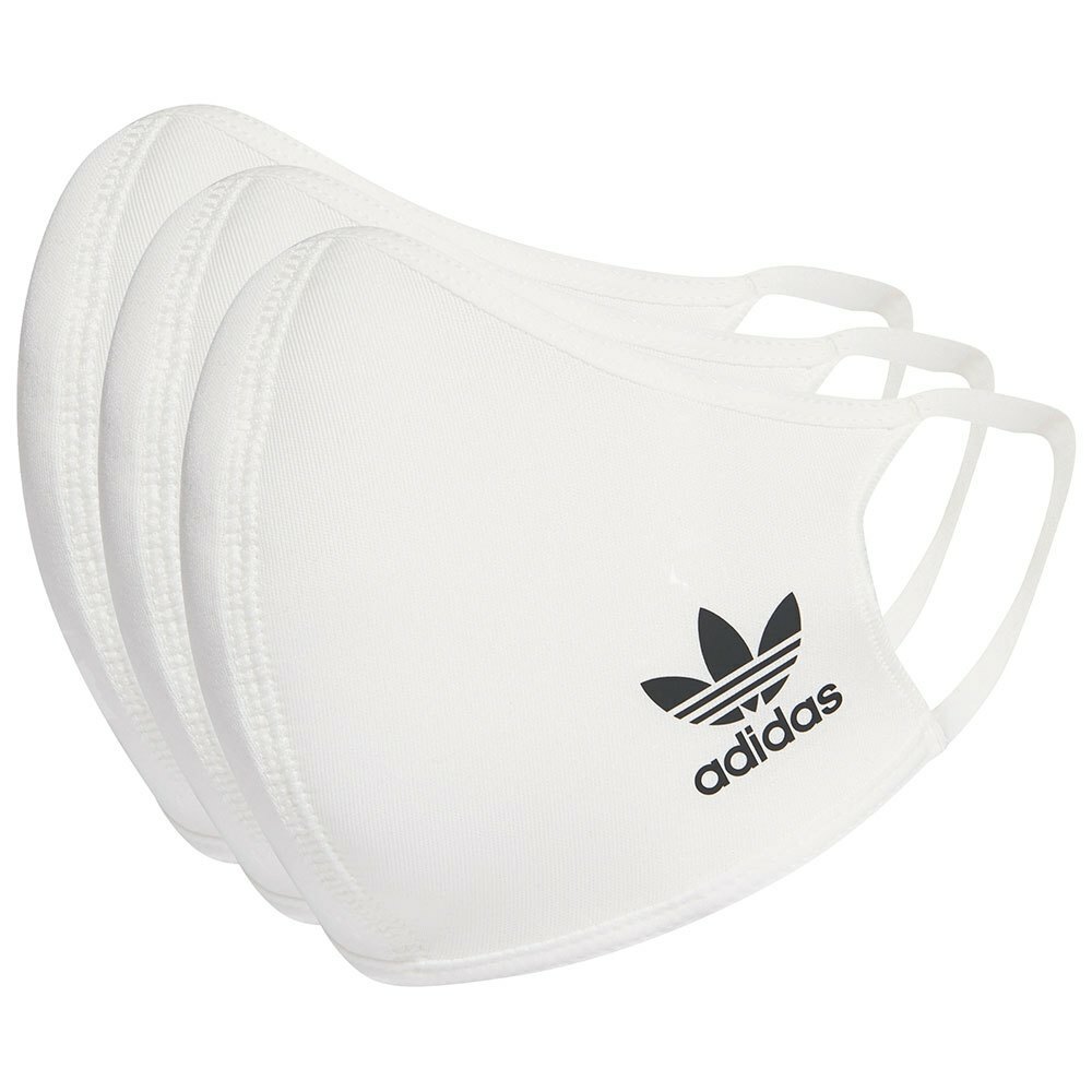 Adidas Original Unisex Face Covers Facemasks 3-Pack, White, Size M/L, HB7850
