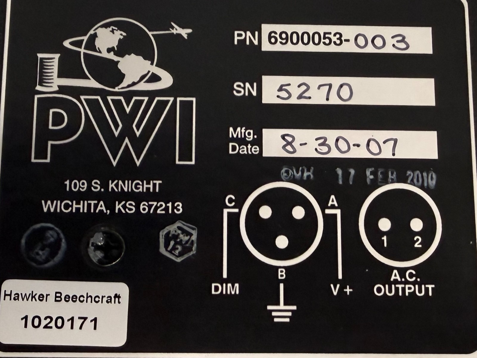 Power Supply 6900053-003 Removed Working
