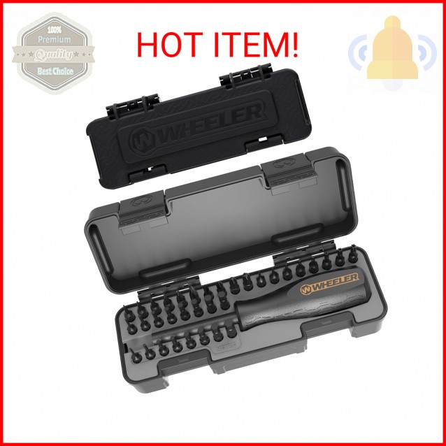 Wheeler Space Saver Screwdriver Set with Magnetic Screwdriver Handle, Bit Assort