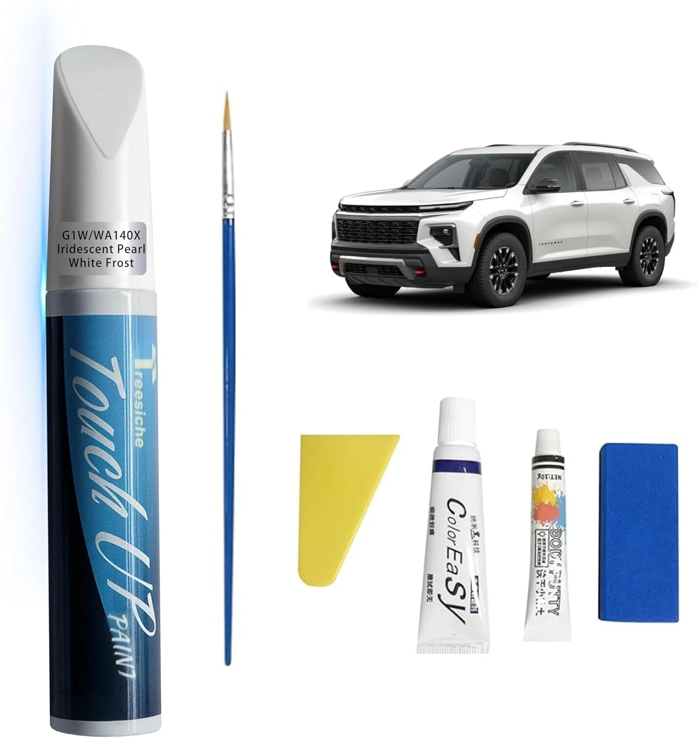 G1W/WA140X Iridescent Pearl White Frost Touch Up Paint for GMC Chevrolet Exact M