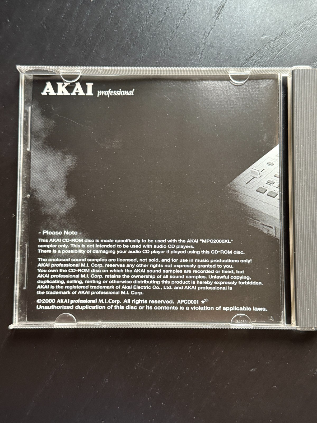 Akai CD-Rom Sound Library - MPC2000XL Volume 1 - Sample CD