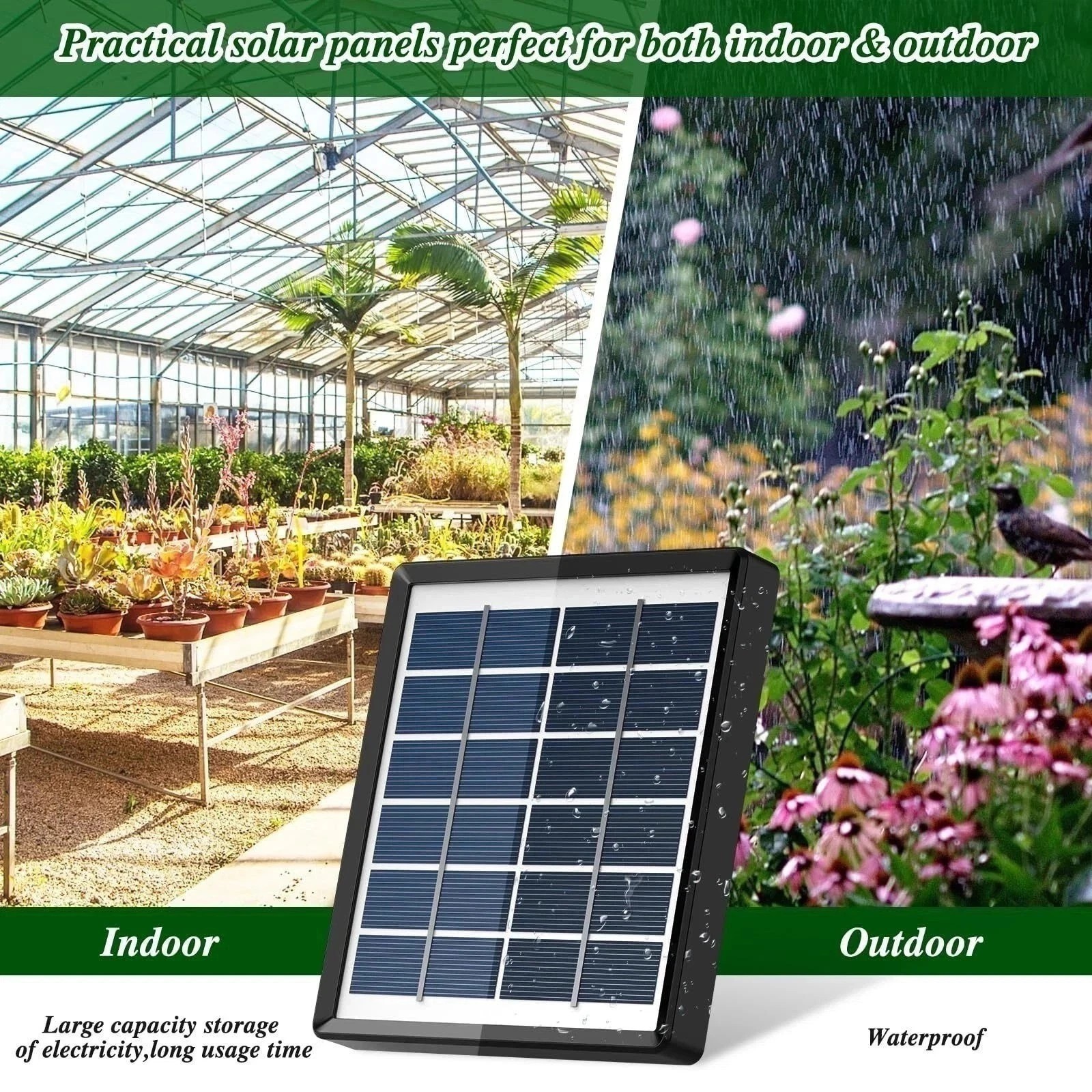 🌈50FT Solar Automatic Drip Irrigation System Kit Plant Watering Timer Garden