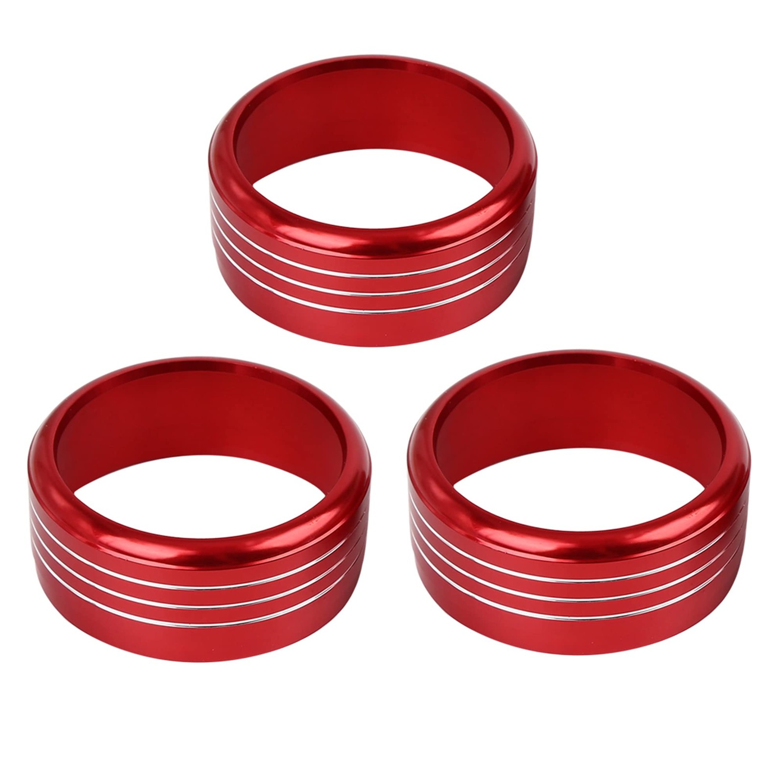X AUTOHAUX 3 Pcs Red Aluminum Alloy Car AC Air 18 x 14 x 2 cm,