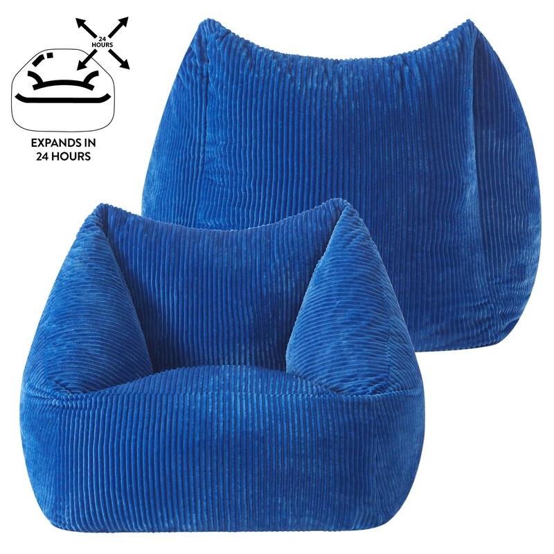 Becky G Alejandra Ribbed Plush Foam Chair Comfortable Indoor Seating 33x34x27 US