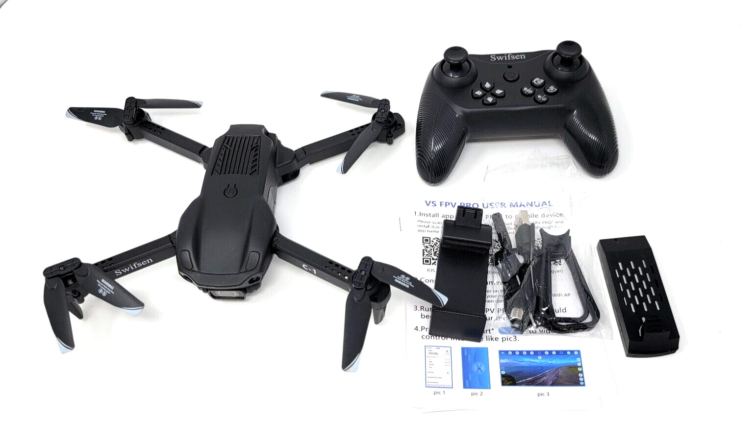 Swifsen Mini Drone w/ Camera 1080P HD FPV Camera Remote Control OPEN BOX