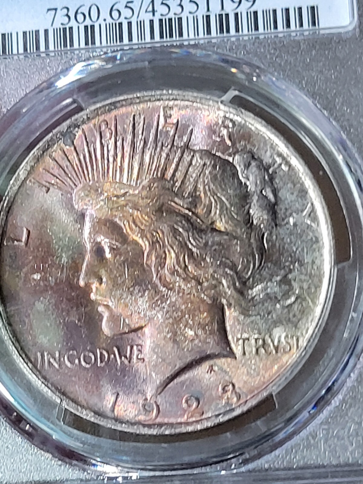 1923 $1 Peace Dollar PCGS MS65 Toned