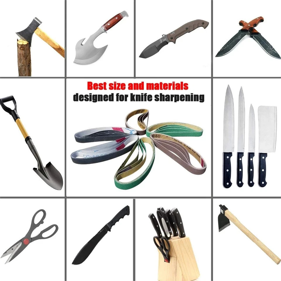 24 Pcs 1/2" x 12" Replacement Belt Kit for Work Sharp Original Knife & Tool Shar