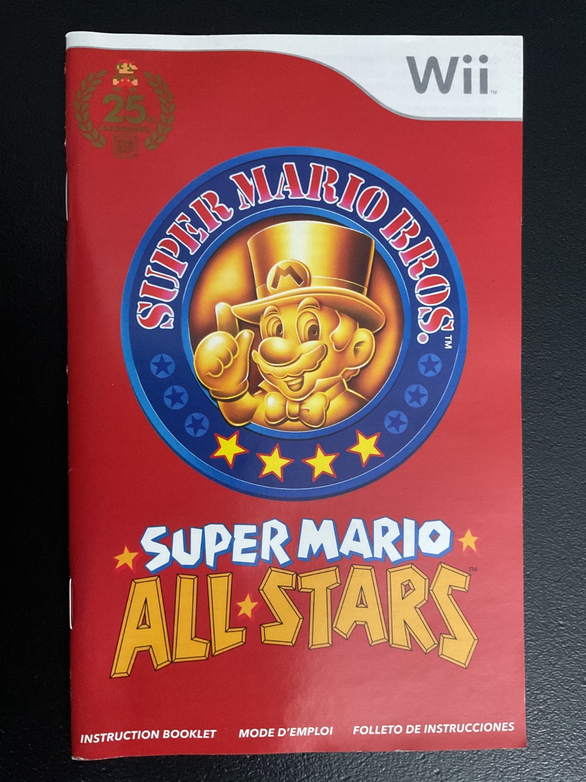 Super Mario All Stars Nintendo Wii Instruction Manual Only