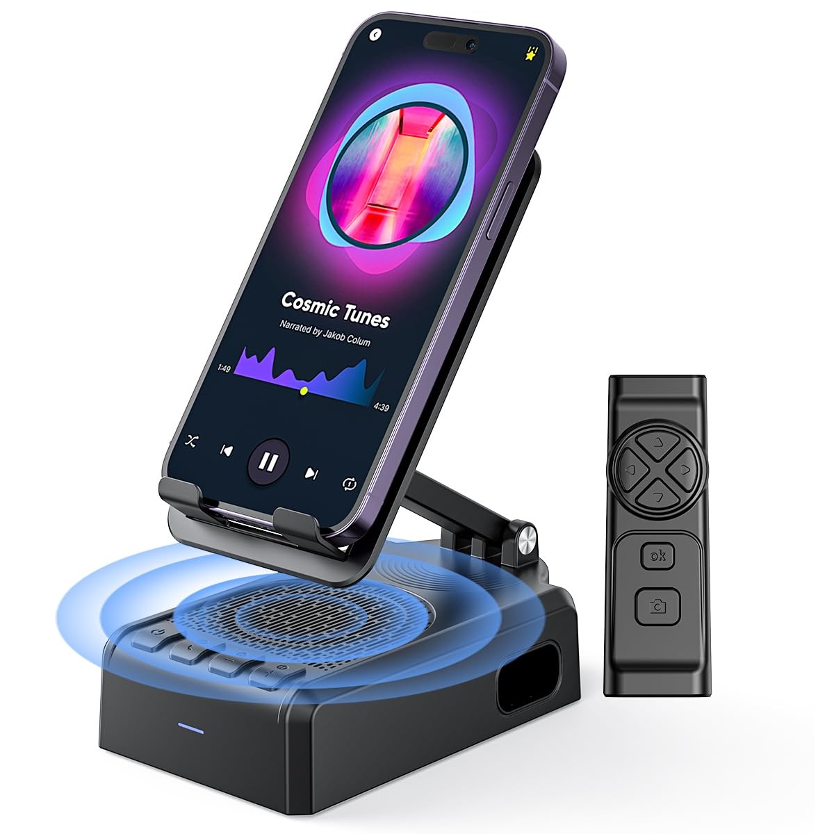 AIKELA Bluetooth Speaker with Video Scrolling Remote and Phone Stand, Phone S...