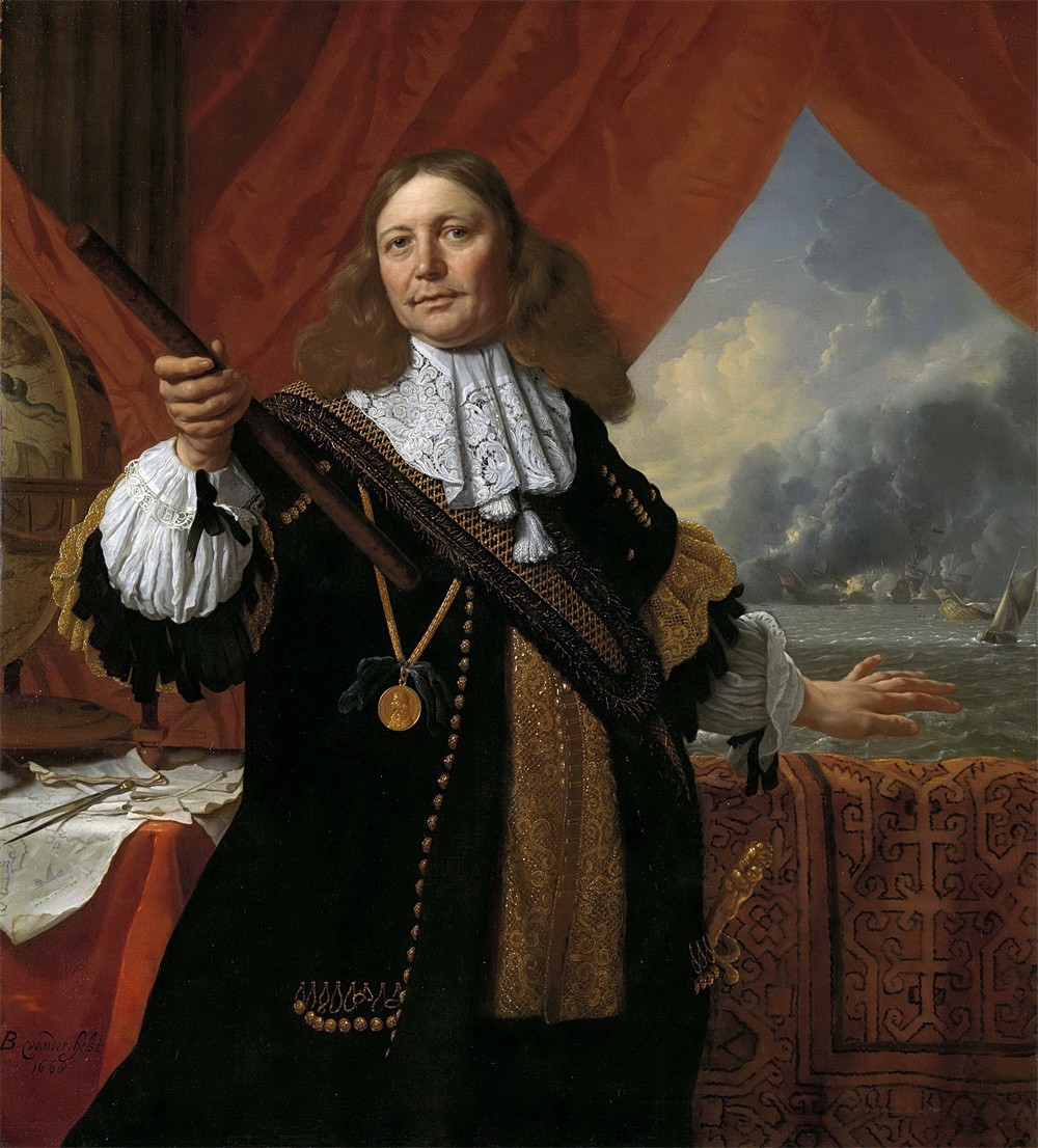 Portrait oil painting handpainted on canvas"Admiral Johan de Liefde"