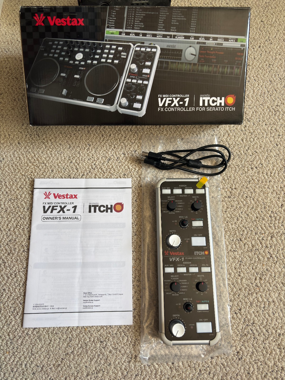 VESTAX VFX 1 MIDI FX CONTROLLER VCI PMC SERATO DJ ORIGINAL BOX IN MINT CONDITION