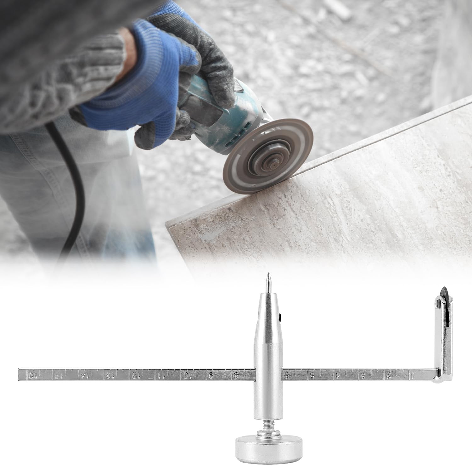 QWORK Durable Drywall Circle Cutter, Sturdy Metal Construction