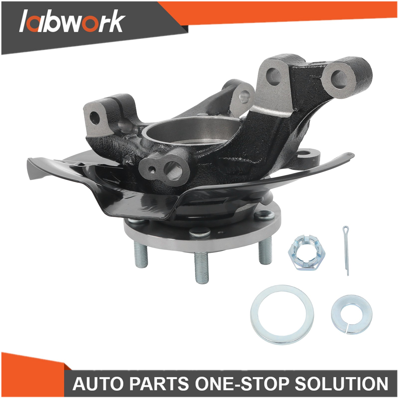 Labwork Front LH Steering Knuckle & Wheel Hub Bearing Assy for Hyundai Sonata 11
