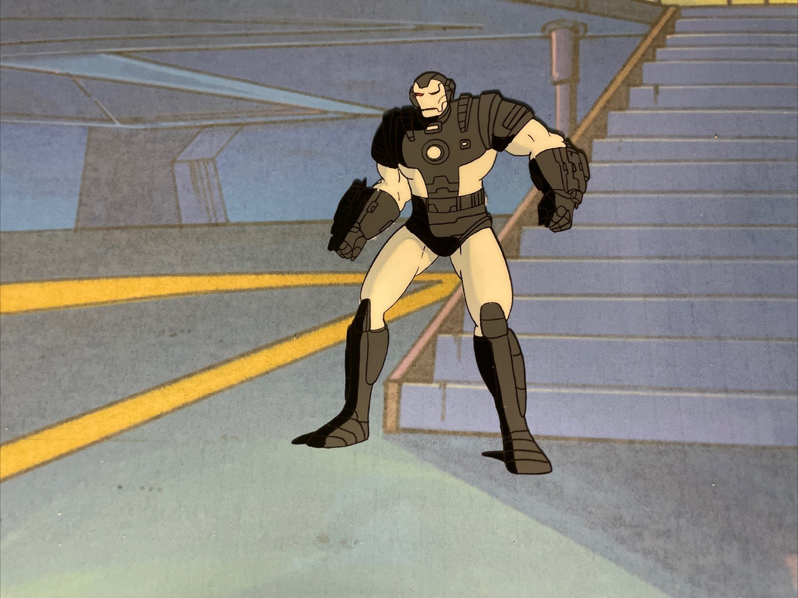 IRON MAN animation cel WAR MACHINE Marvel  Comics production art Vtg cartoon I1