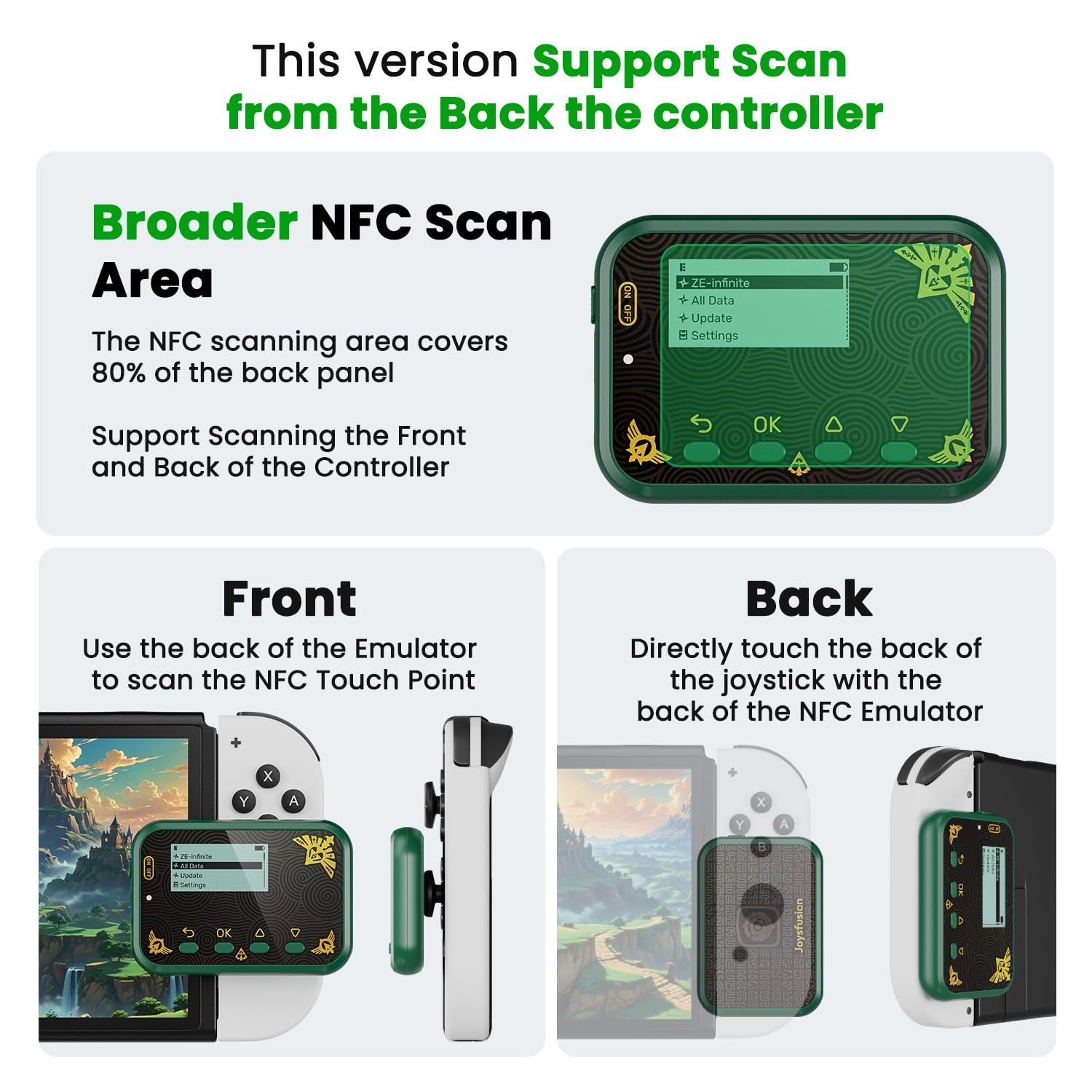 Joysfusion NFC Emulator, Store 3000 NFC Data, Support Ulimited Scan, 1.2 Scre...