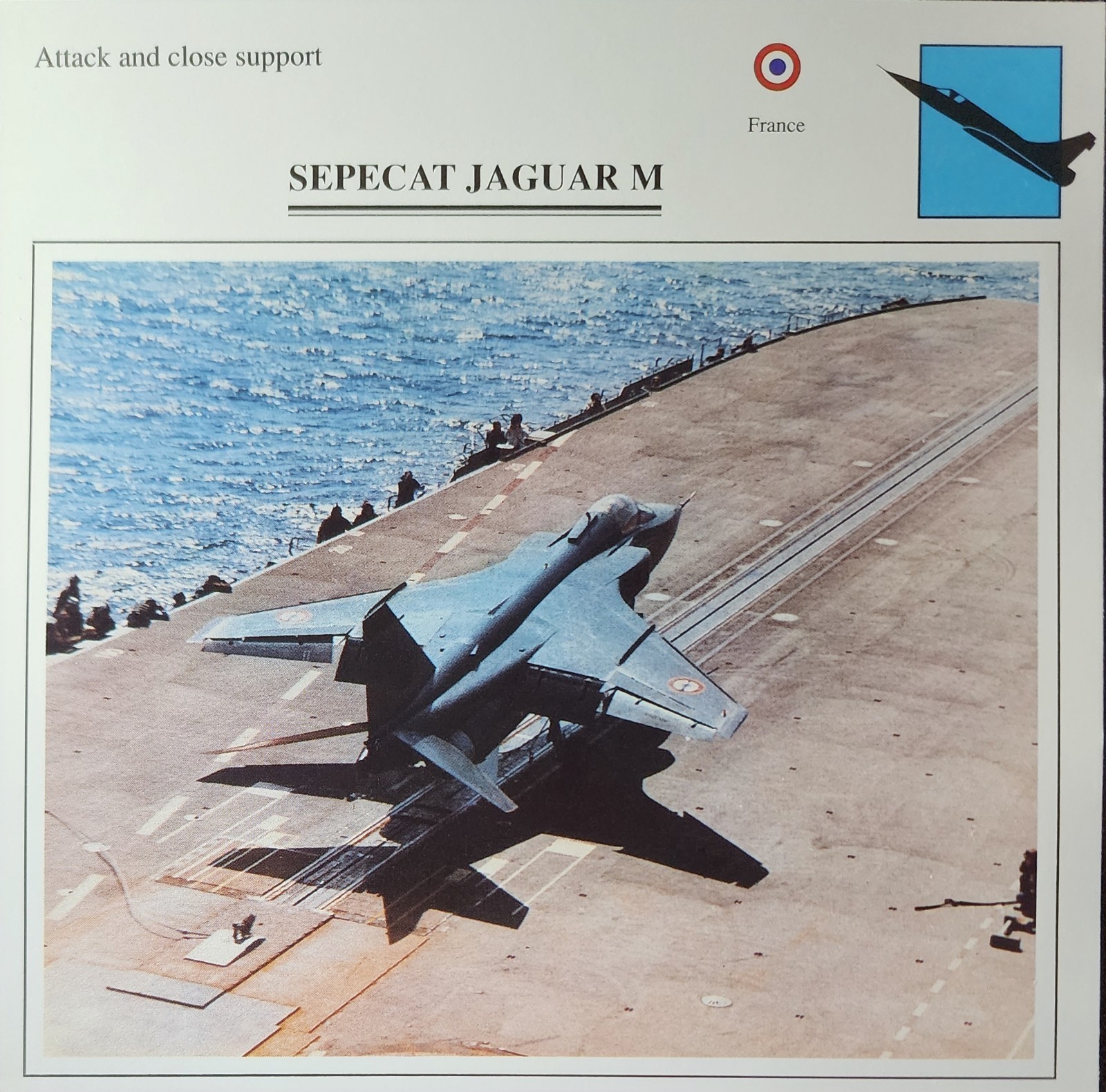 Sepecat Jaguar Jet Picture Original Vtg Info Detail Aviation Collector Card