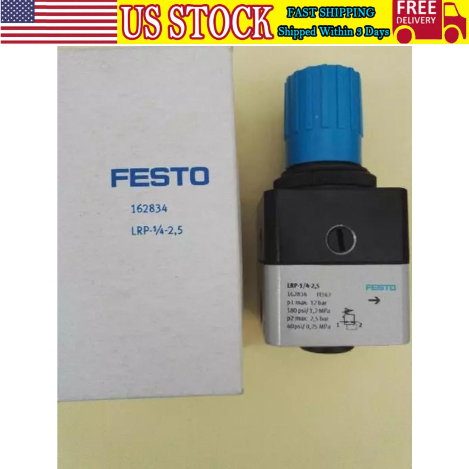 NEW FESTO 162834 LRP-1/4-2,5 PRECISION PRESSURE REGULATOR #311185