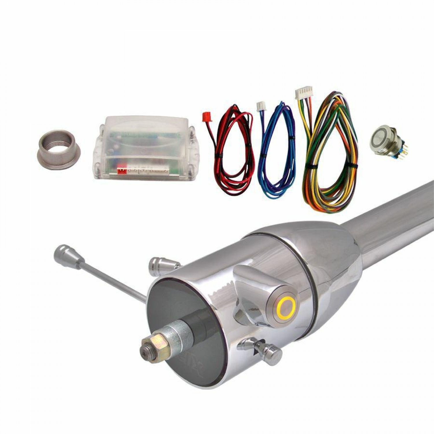 Yellow / Amber One Touch Engine Start Kit with Column Insert Keep It Clean