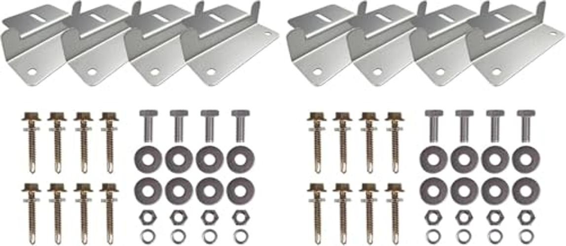 2 Sets Solar Panel Mounting Z Brackets Lightweight Aluminum 2 Sets Z Bracket