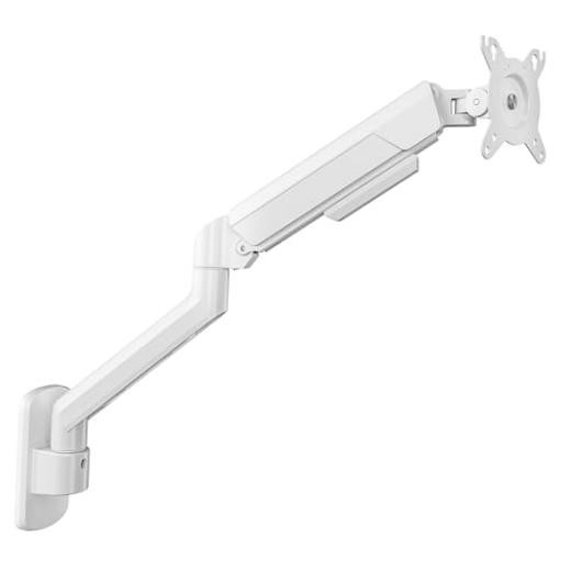 17-40 Inch Ultrawide Single Monitor Wall Mount | Single Monitor Arm White