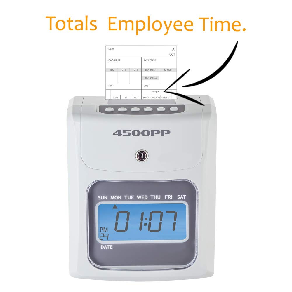 - 4500PP Electronic Calculating Time Clock [4500PPK1], Small Business Bundle ...