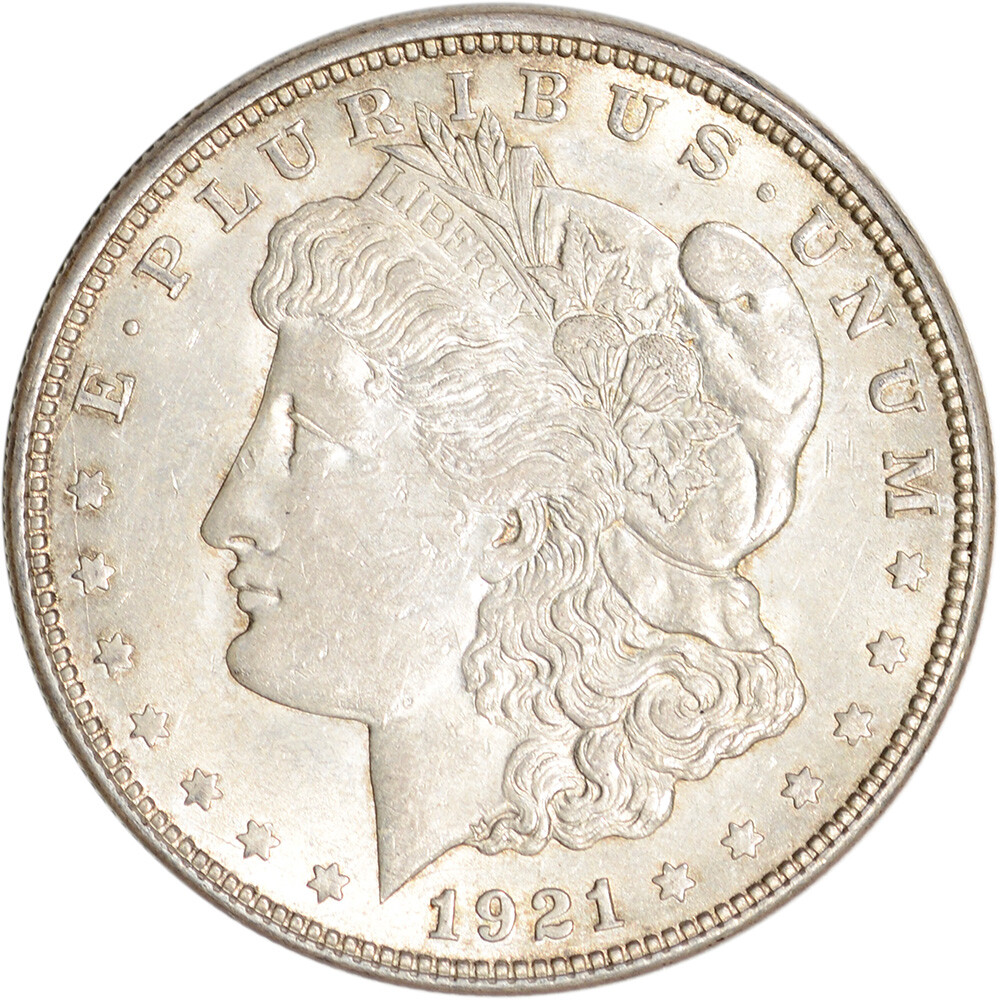 1921 D Morgan Silver Dollar Coin $1 - AU