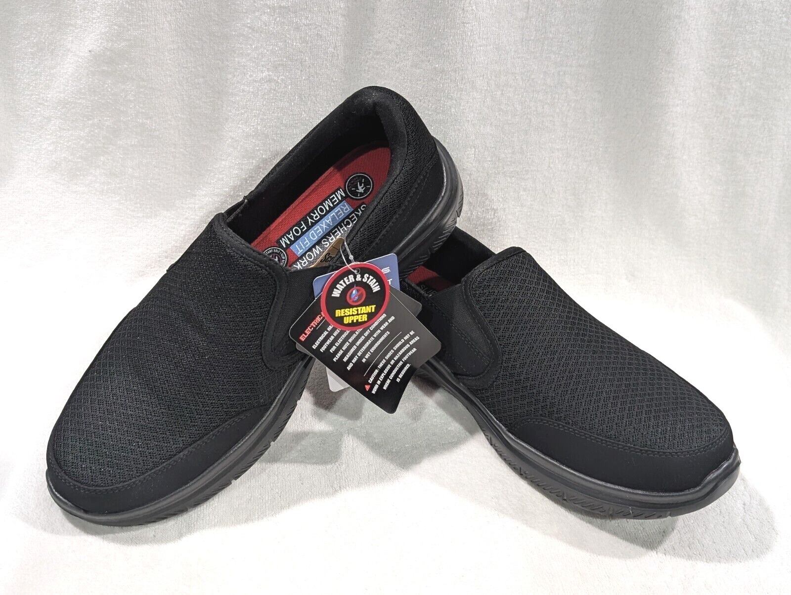 Skechers Flex Advantage SR McAllen Black Men's Slip-On Work Shoes-Asst Sizes NWB