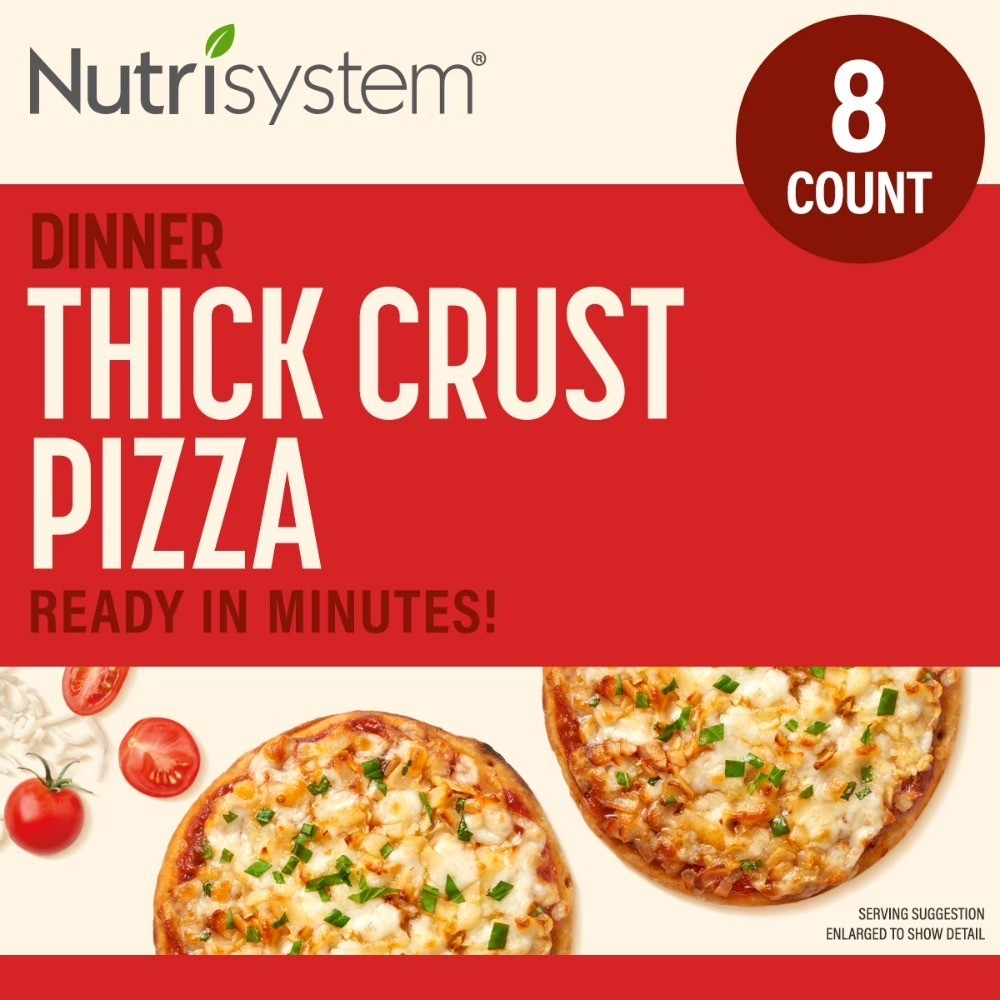 Personal Size Thick Crust Pizza 8 Pack for Weight Management Support