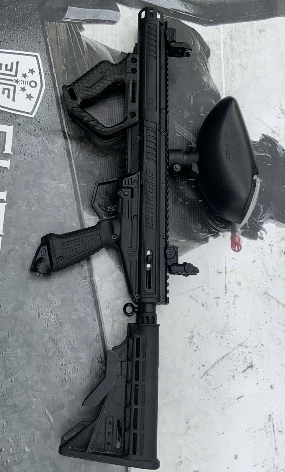 SAVAGE COMBAT PAINTBALL MARKER - AIRSOFT SCALE ROUND GRIP ACCESSORY