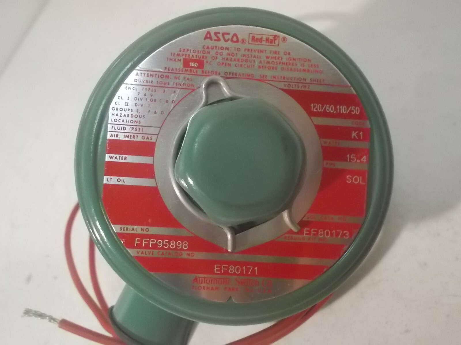 NIB Asco Red Hat EF80171 Solenoid Valve