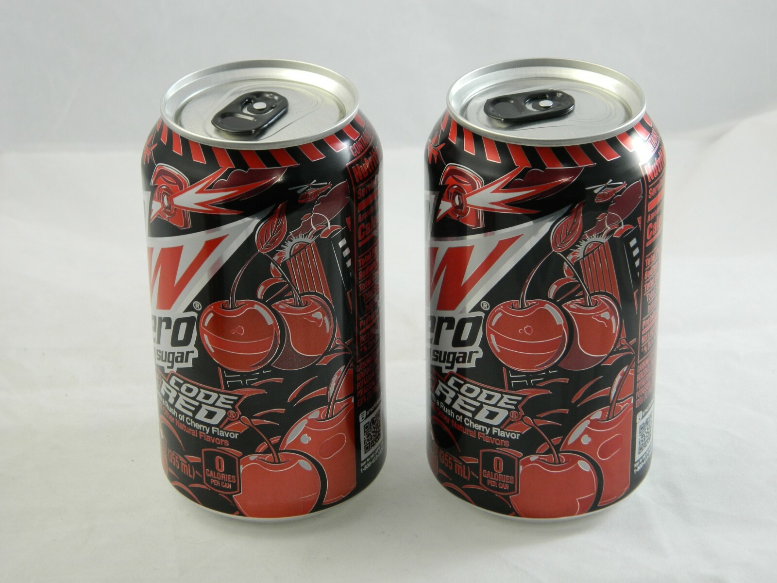 Mountain Dew Code Red Zero Sugar Art Label Full 12 Oz Can New 2022 MTN 2 Pack