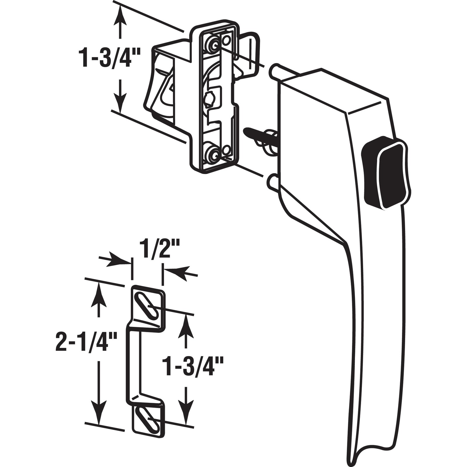 K 5145 Screen and Storm Door Push Button Latch Set With Night Lock – Replace ...