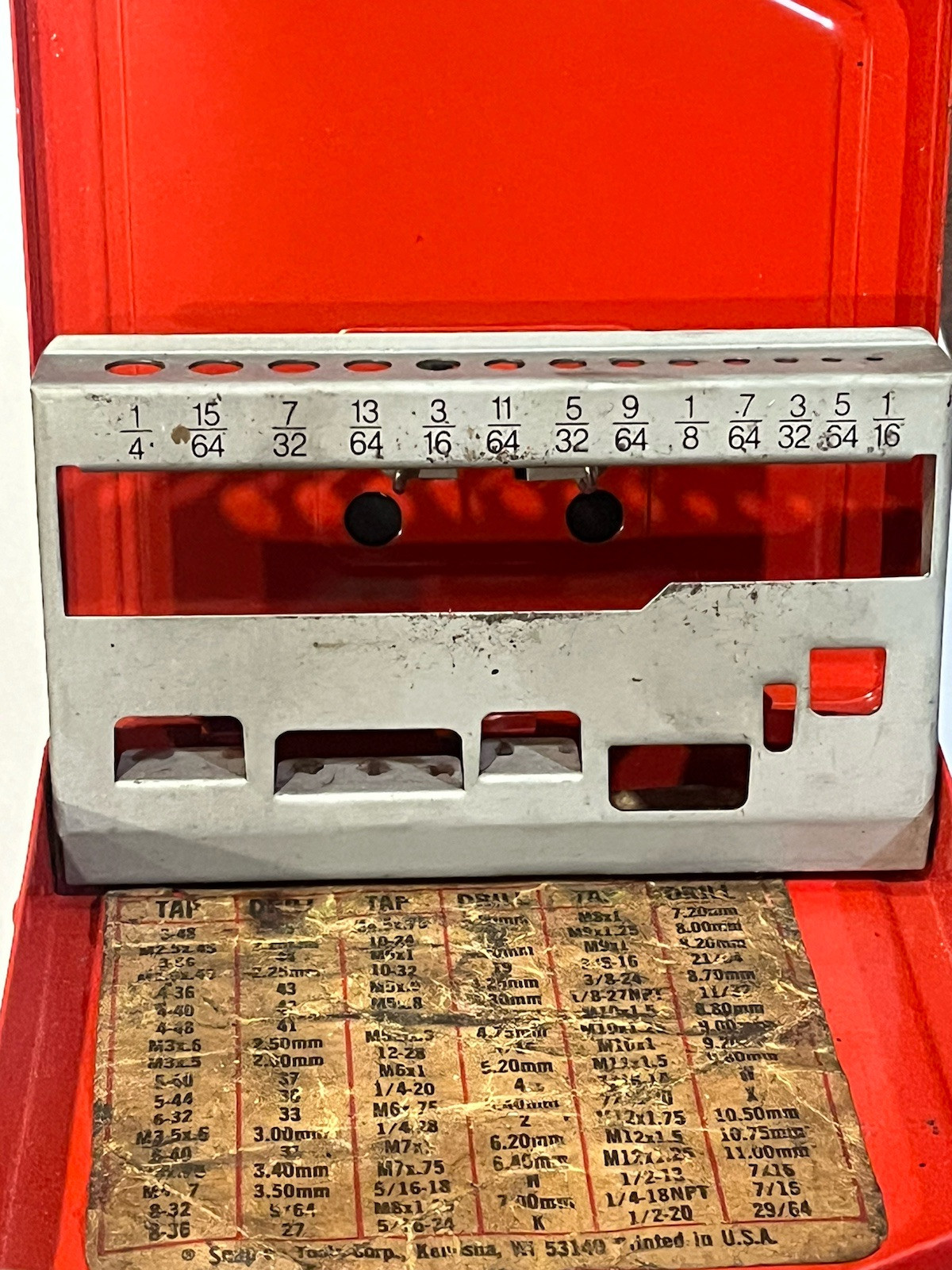 Blue-Point By Snap-On Drill Bit Index Case Tool Box ONLY USA