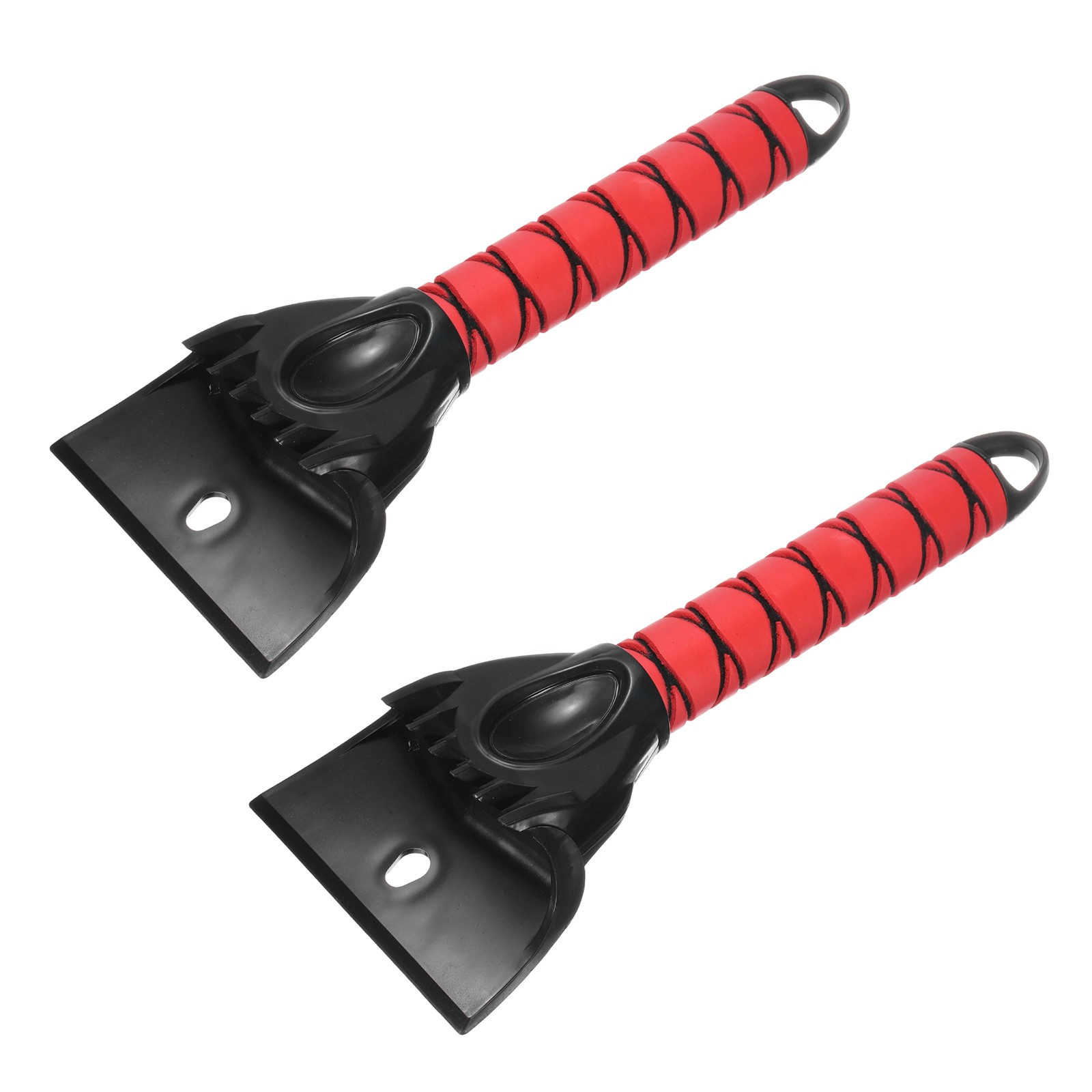 2Pcs Ice Scrapers for Car Windshield 12" x 4" Window Frost Removal Tool, Red
