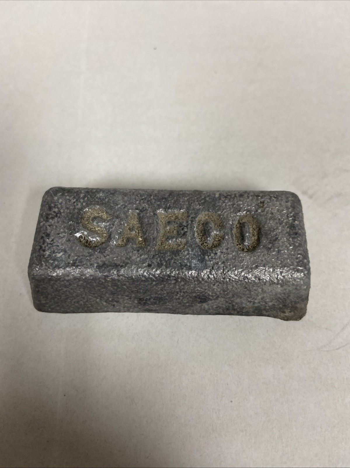 1x Vintage SAECO Lead Bar Ingot ~ 1lb (ish) ---fishing weights, jigs, ammunition