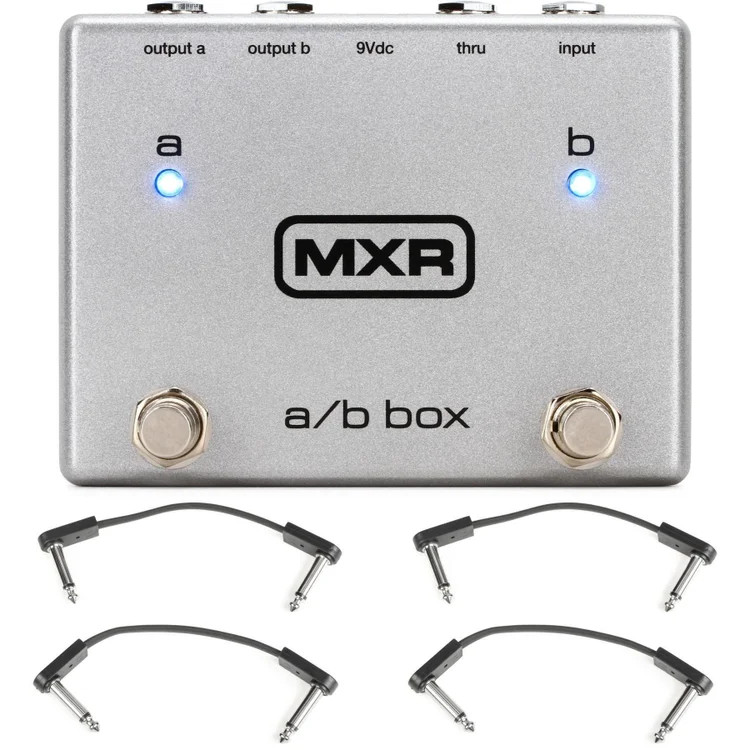 MXR M196 A/B Box Pedal with EBS Patch Cables