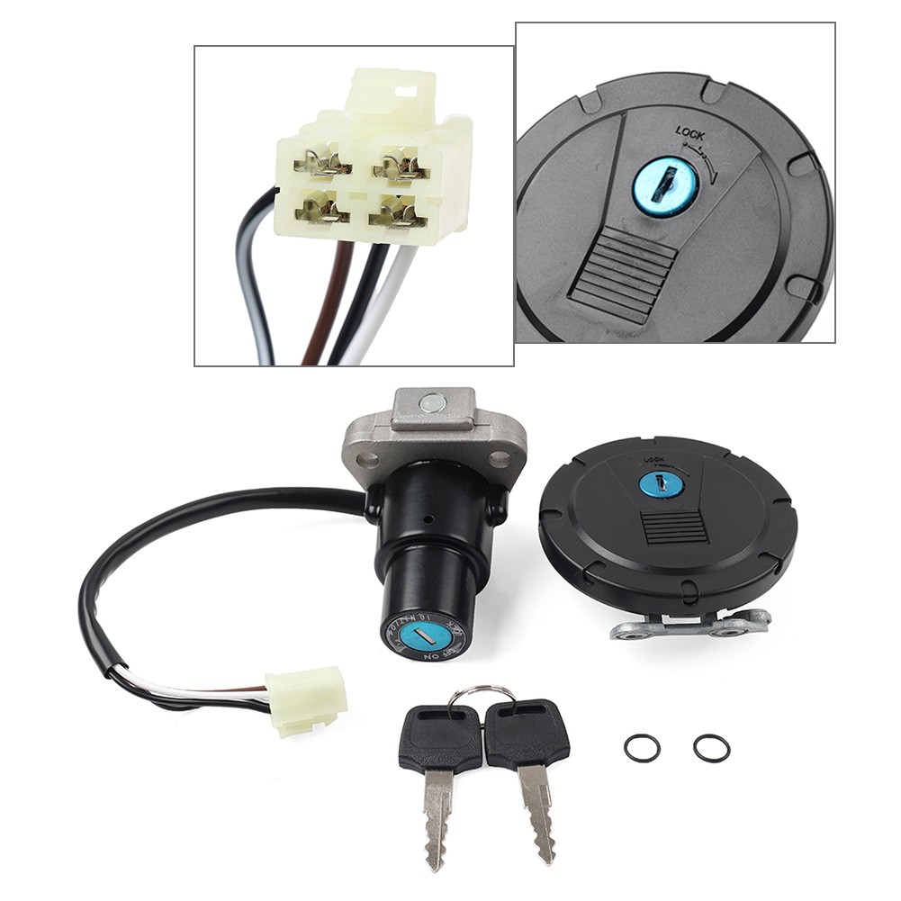 Ignition Switch Fuel Gas Cap Lock Key Set Fit For Kawasaki KLR650 2008-2018