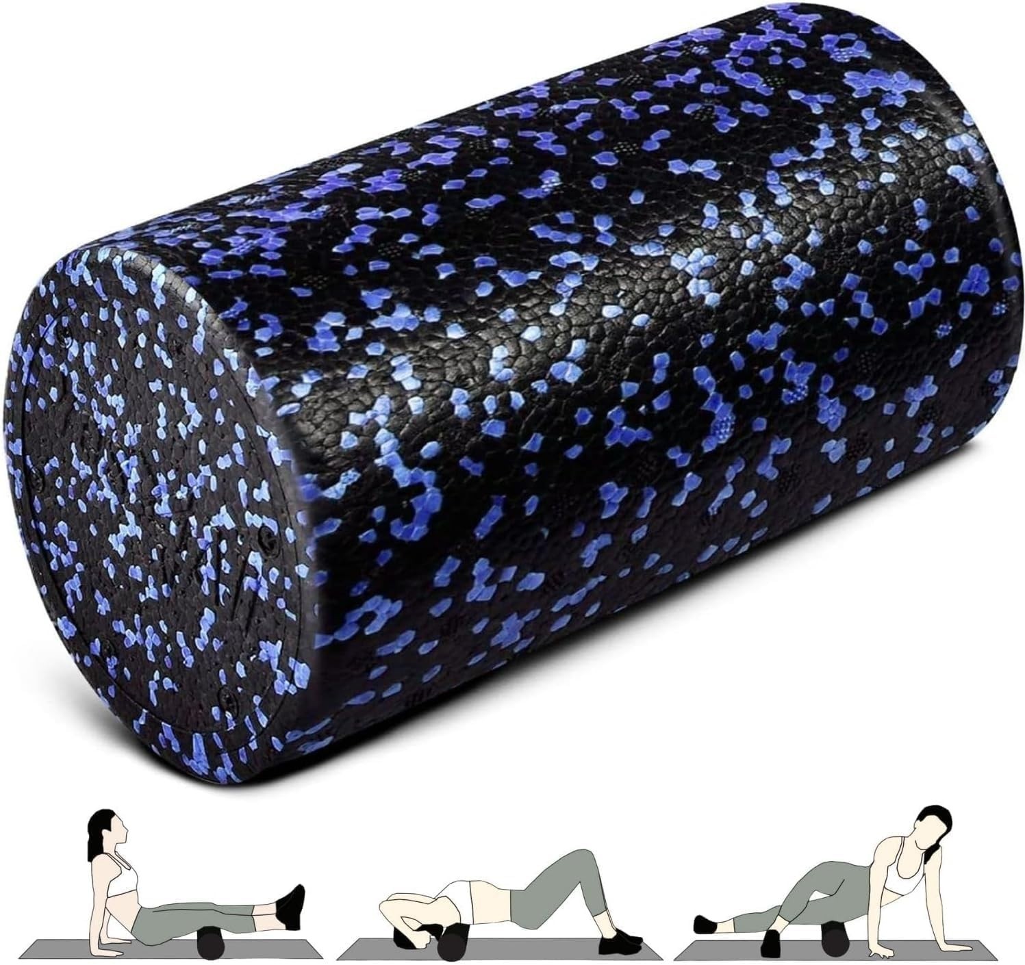 Versatile EPP Round Foam Roller - Extra Firm 12 Inch for Mobility & Flexibility